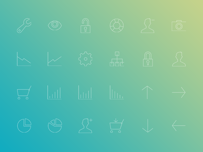 Freebie: Minimal Gradient Outline Administration Icons Pack