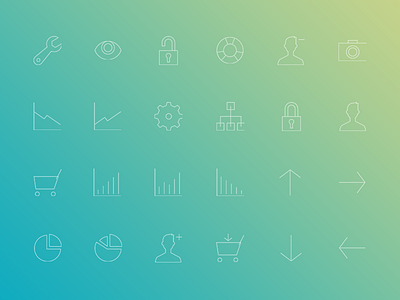 Freebie: Minimal Gradient Outline Administration Icons Pack