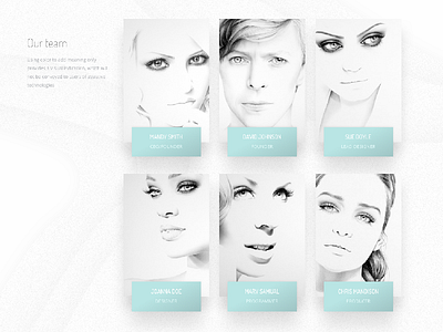 Web Design Agency - Team Section - Draft layout