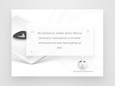 Web Design Agency - Testimonial Section - Draft layout