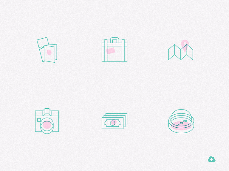 Freebie: Creative Travel Icons Pack by Christos on Dribbble