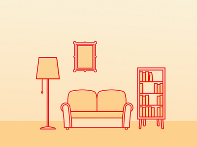 Freebie: Creative Home Icons Pack armchair bookshelf cactus chair clock couch free freebie home icons