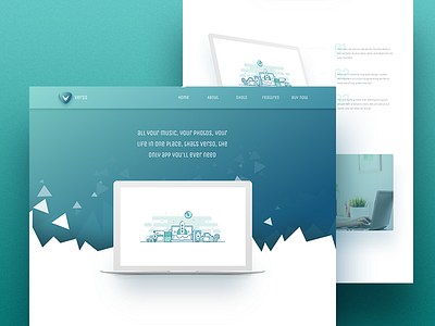 App landing page - Desktop Version app design desktop gradient landing template theme wordpress