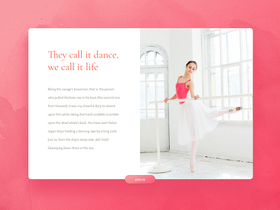 Call to Action Card - Dance School - Experiment call to action card cta dance pink register school