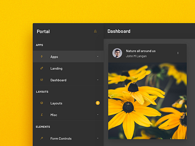 Dashboard Design - Dark Yellow analytics dashboard data material material design visualization