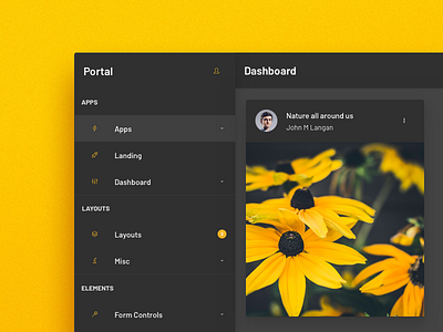 Dashboard Design - Dark Yellow