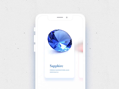 Gems animation app appdesign cards design invision studio