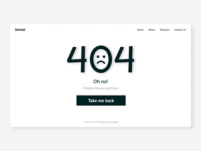 DailyUI - 008 404 page dailyui