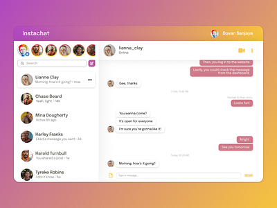 DailyUI - 013 chat app dailyui direct message