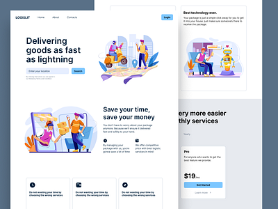Logislit Homepage design ui web design website