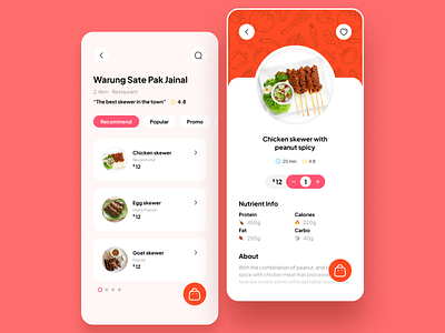 Food Mobile App app design ui