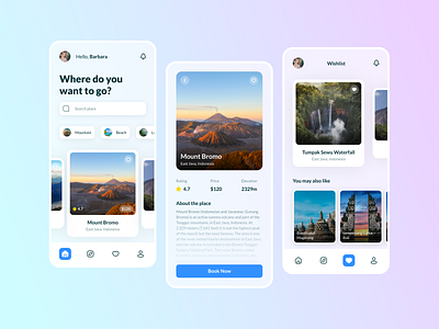 Travel App app ui