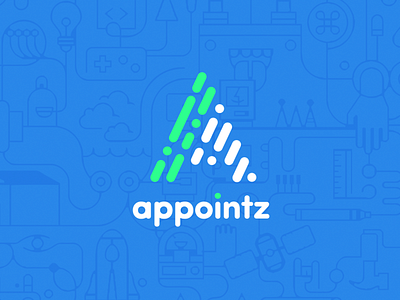 Appointz blue brand branding green logo sofia startup