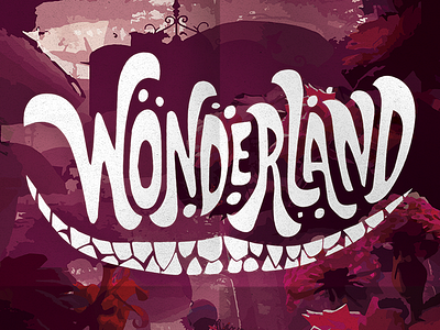 Wonderland Identity alice brand brochure party purple