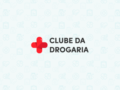 Clube da Drogaria (Drugstore Club) - Brand Identity branding doctor drug drugs drugstore hospital logo logotype medicine plus red red and blue remedy