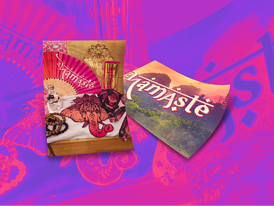 Namaste Flyer branding buddhist event event branding event flyer excentric experience magic magical namaste pink purple zen
