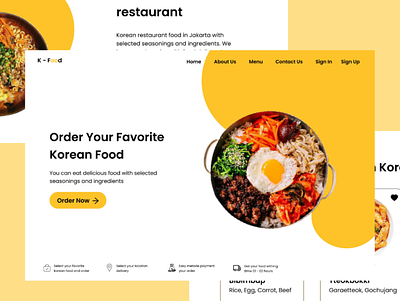 Korean Food korean food web webdesign
