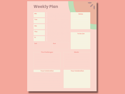 Printable Weekly Plan