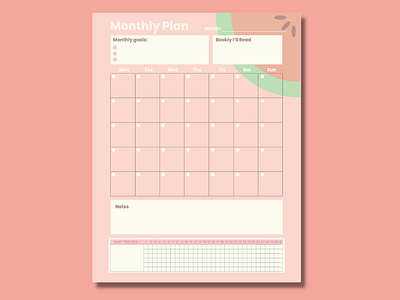 Printable Monthly Plan