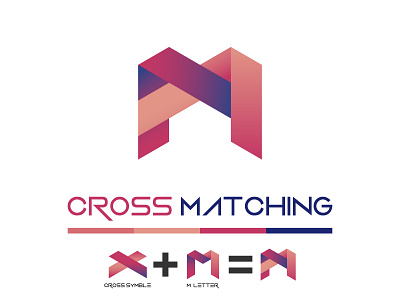 Cross Matching | X+M letter logo