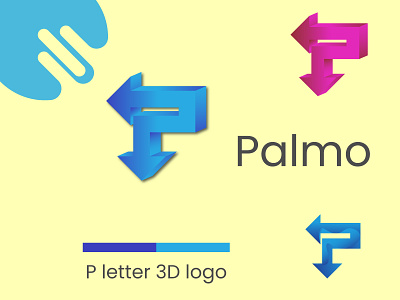 P Letter | 3d logo