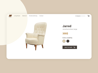 Product Page of Furniture Website aesthetic design furniture furniture design furniture website minimal product page products ui ux web website