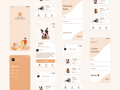 Dog Adoption Mobile App Design