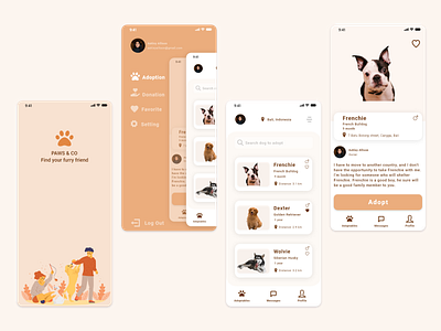 Dog Adoption Mobile App Design