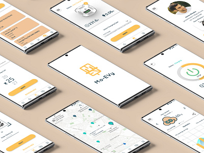 Mo-Evy - An EV Charger companion app design ui ux