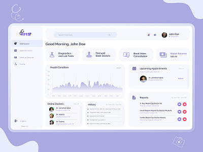 Patient Dashboard Design of SAAS Product