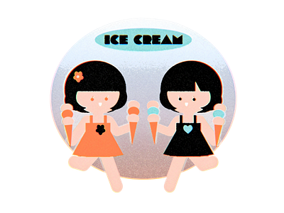 ICE CREAM | AI Illustration Exercise flat illustration vector