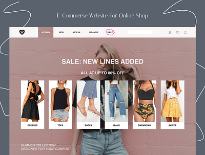 Online shop / first screen e commerce ui