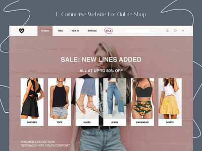 Online shop / first screen