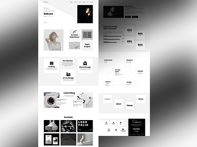 Portfolio Web Site clean concept design flat illustration illustrator landingpage minimal modern personal branding portfolio ui ui design ui ux web website