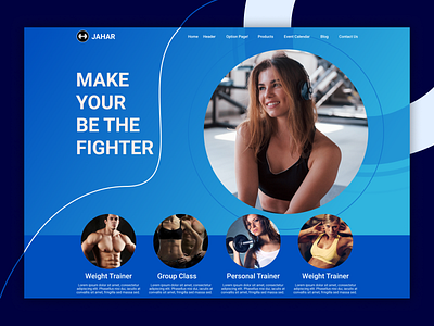 Modern Gym Landing page clean concept design gym gym logo illustrator landingpage minimal minimalist modern portfolio training web website