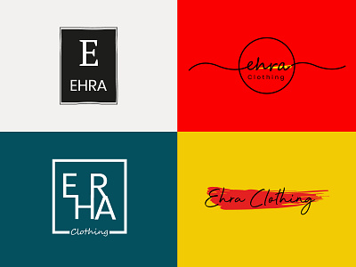 Ehra Clothing Brand For Women branding clean clothing brand concept concert design fabric fashion logo flat garments illustrator logo logo concept logo design minimal minimalist logo modern textiles typogaphy vector