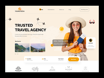 Travel Agency Ui web Site Design concept design hotel landingpage modern travel ui web webdesign