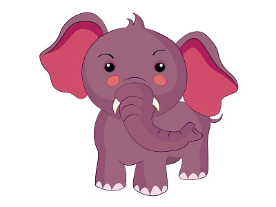 baby elephant avatar baby elephant comic design digital art elephant elephant logo illustration illustrator logo mascot mascot character vector