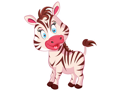 zebra avatar baby zebra cartoon comic design digital art game logo illustration illustrator logo mascot mascot character vector zebra