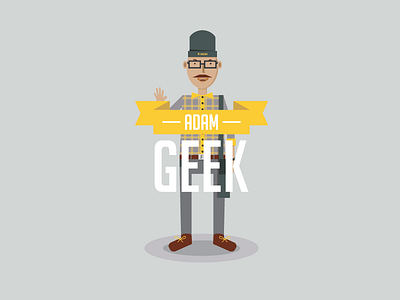 geek character geek illustration man vector