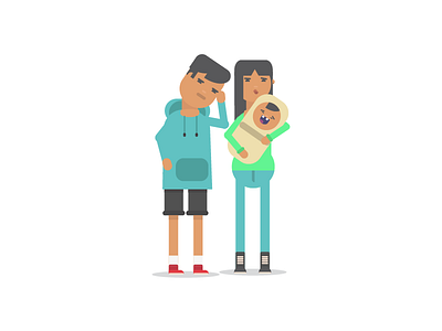 Couple vol.3 angry character couple flat illustration