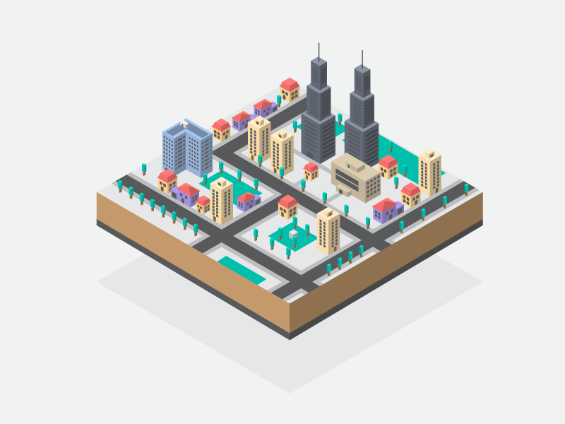 Isometry town buildings city town illustration isometric isometry