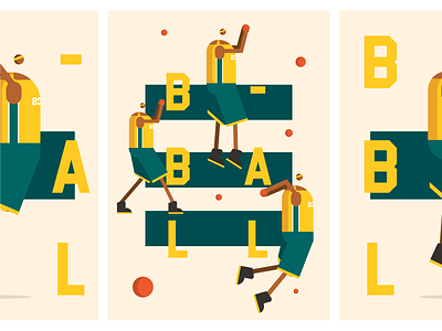 Bball basketball bball character dribbble illustration player poster web webdesign