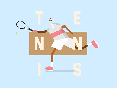 Return character illustration poster tennis web webdesign