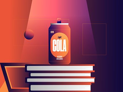 Cola book coke cola gradient illustration picture