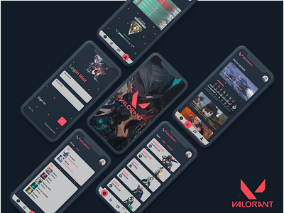 Valorant Apps app art design graphic design illustration ui uidesign uiux ux uxdesign