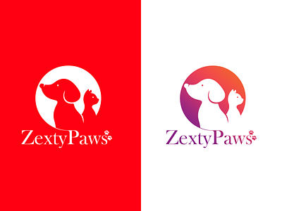 Zexty Paws Logo Design branding flat illustrator logo design logos minimal ui vector web website