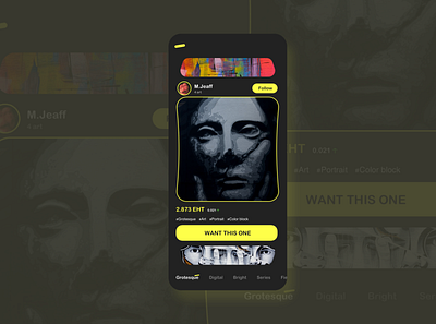 NFT应用概念 app design ui