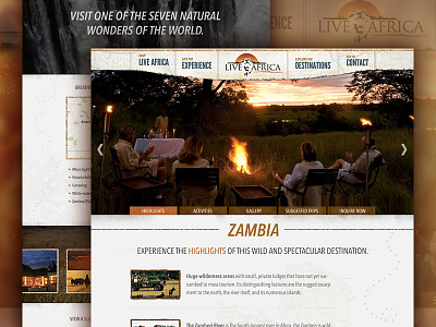Live Africa africa drupal luxury safari travel vacation web design