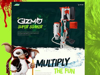 Mocktober 2017 - The Gizmo Super Soaker gizmo gremlins halloween horror mocktober super soaker water gun web design